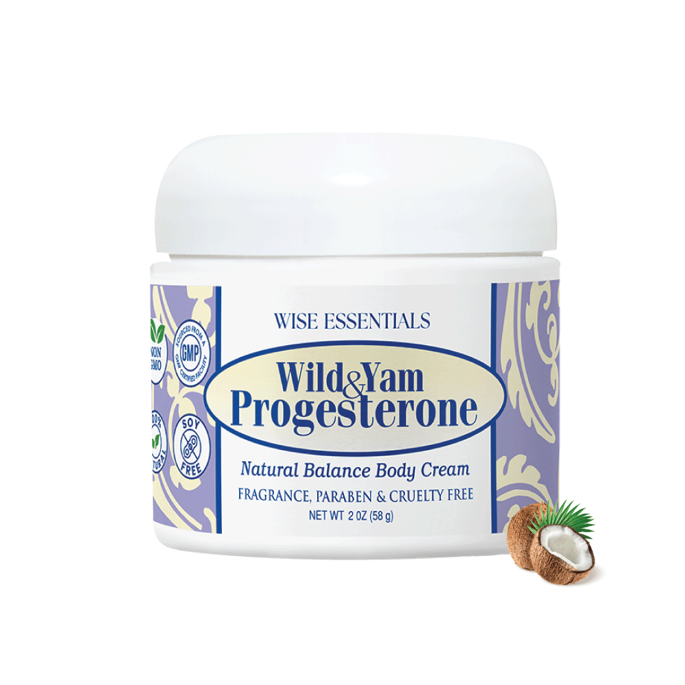 Wild Yam Progesterone Organic Cream 2 oz Jar