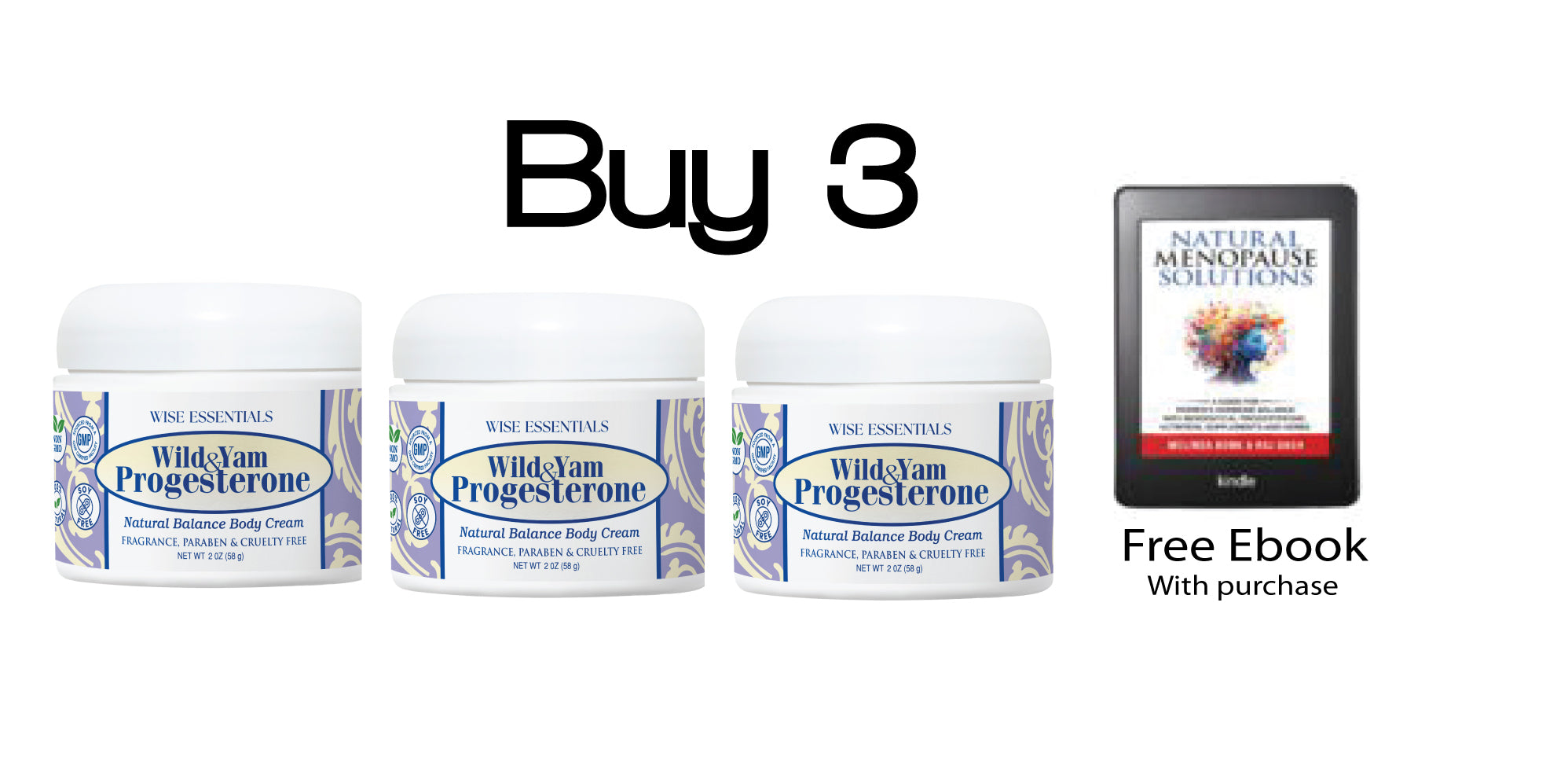 Wild Yam Progesterone Organic Cream Buy 3